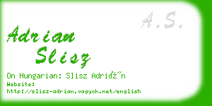 adrian slisz business card